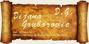 Dijana Gruborović vizit kartica